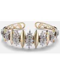 YEPREM - Armreif Golden Strada Aus 18Kt Gelbgold Mit Diamanten - Lyst