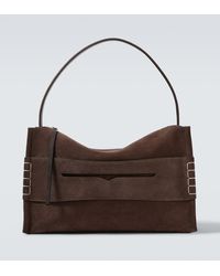 JW Anderson - Schultertasche Loafer Large Aus Veloursleder - Lyst