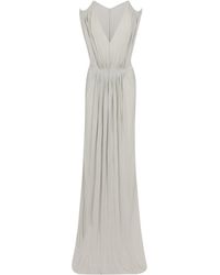 Rick Owens Robe longue Helena en soie mélangée - Gris