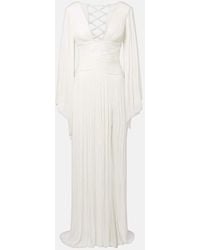 Maria Lucia Hohan - Alana B Plisse Silk Maxi Dress - Lyst