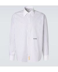 Bode - Pinstripe Cotton Poplin Shirt - Lyst