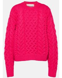 Isabel Marant - Jake Cable-knit Wool-blend Sweater - Lyst