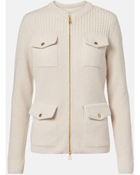 Moncler - Cardigan With A Down Back - Lyst
