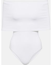 Alaïa - Off-Shoulder Knit Bodysuit - Lyst
