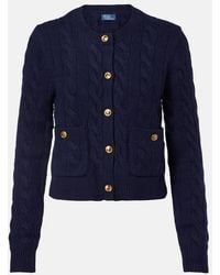 Polo Ralph Lauren - Cable-Knit Wool And Cashmere Cardigan - Lyst