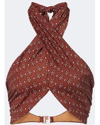 Johanna Ortiz - Printed Halterneck Bikini Top - Lyst