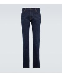 Zegna - Low-Rise Slim Jeans Roccia - Lyst