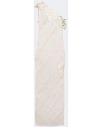 JW Anderson - Floral-Applique Crochet Cotton Maxi Dress - Lyst