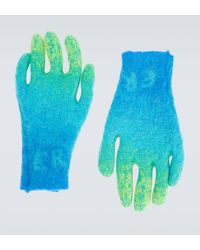ERL - Gradient Knitted Mohair-blend Gloves - Lyst