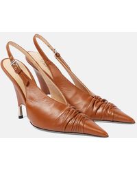 Blumarine - Leather Slingback Pumps - Lyst