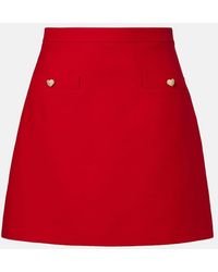 Valentino - Wool And Silk Crepe Couture Miniskirt - Lyst