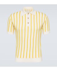 King & Tuckfield - Striped Wool Polo Shirt - Lyst