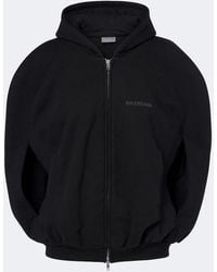 Balenciaga - Cotton Zip-Up Hoodie - Lyst