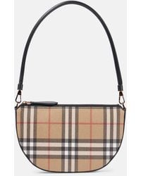 Burberry - Olympia Pouch Checked Shoulder Bag - Lyst