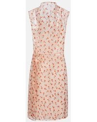 Jil Sander - Floral Midi Dress - Lyst