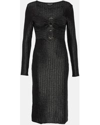 Tom Ford - Metallic Cotton And Wool Midi Dress - Lyst