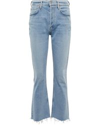 Citizens of Humanity Mid-Rise Cropped Jeans Isola - Blau