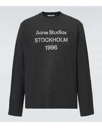 Acne Studios - Logo Distressed Jersey T-Shirt - Lyst