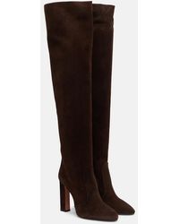 Aquazzura - Joplin 105 Suede Knee-High Boots - Lyst
