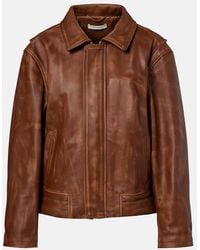 JACQUES WEI - Leather Jacket - Lyst