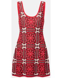 La DoubleJ - Sole Star Cotton-Blend Jacquard Minidress - Lyst