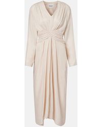 Isabel Marant - Abito Midi Con Pieghe - Lyst