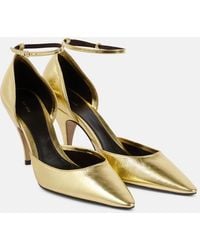 The Row - Liisa Metallic Leather Pumps - Lyst