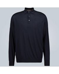 Loro Piana - Ml Long-Sleeved Wool Polo Shirt - Lyst