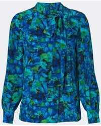 Gucci - Floral Silk Georgette Blouse - Lyst