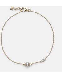 Mateo - 14Kt Chain Bracelet With Diamonds And Pearls - Lyst