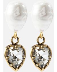Erdem - Embellished Faux Pearl Drop Earrings - Lyst