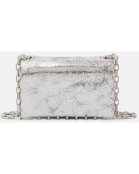 Christian Louboutin - Spiked Metallic Leather Crossbody Bag - Lyst