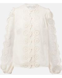 Zimmermann - Lucky Embroidered Cotton Blouse - Lyst