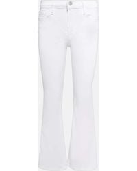 FRAME - Le Crop Flare Mini Slits High-Rise Jeans - Lyst