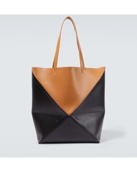 Loewe - Puzzle Large Two-tone Leather Tote Bag - Lyst