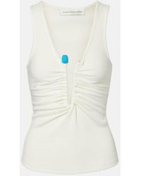 Christopher Esber - Crystal Pin Embellished Jersey Tank Top - Lyst
