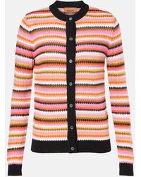 Missoni - Cardigan De Mezcla De Algodon A Rayas - Lyst
