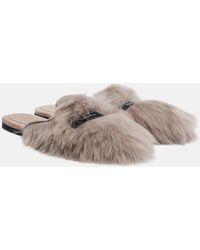 Dolce & Gabbana - Shearling Mules - Lyst