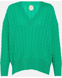 Jardin Des Orangers - Cable-knit Wool And Cashmere Sweater - Lyst
