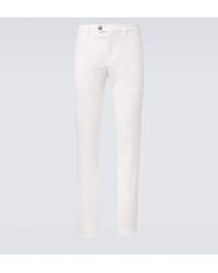 Brunello Cucinelli - Cotton-Blend Slim Pants - Lyst