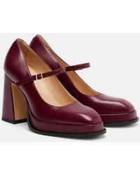 Souliers Martinez - Casilda Leather Mary Jane Pumps - Lyst