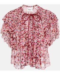 Isabel Marant - Fapani Printed Georgette Top - Lyst