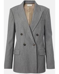 Vince - Double-Breasted Wool-Blend Twill Blazer - Lyst