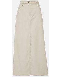 Brunello Cucinelli - Falda larga de pana de algodon - Lyst