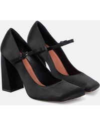 AMINA MUADDI - Charlotte 95 Satin Pumps - Lyst