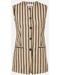 Max Mara - Rodeo Striped Linen And Cotton-Blend Top - Lyst