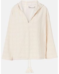 Tory Burch - Jacquard Cotton-Blend Terry Sweater - Lyst