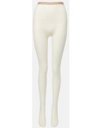 Valentino - Logo Wool-Blend Tights - Lyst