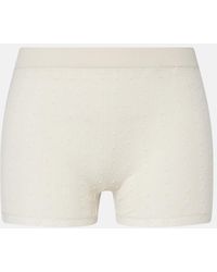 Gucci - Lace-Trimmed Wool Micro Shorts - Lyst