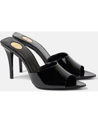 Saint Laurent - Pantoletten Romy Aus Lackleder - Lyst